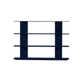 Plec Shelving: Small + Low + Steel Blue