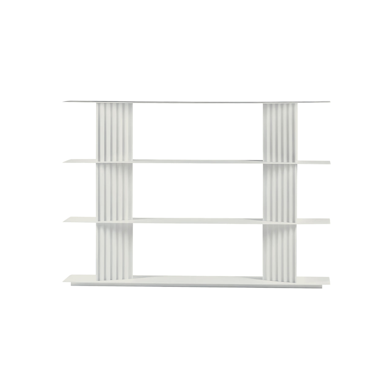 Plec Shelving: Small + Low + Traffic White