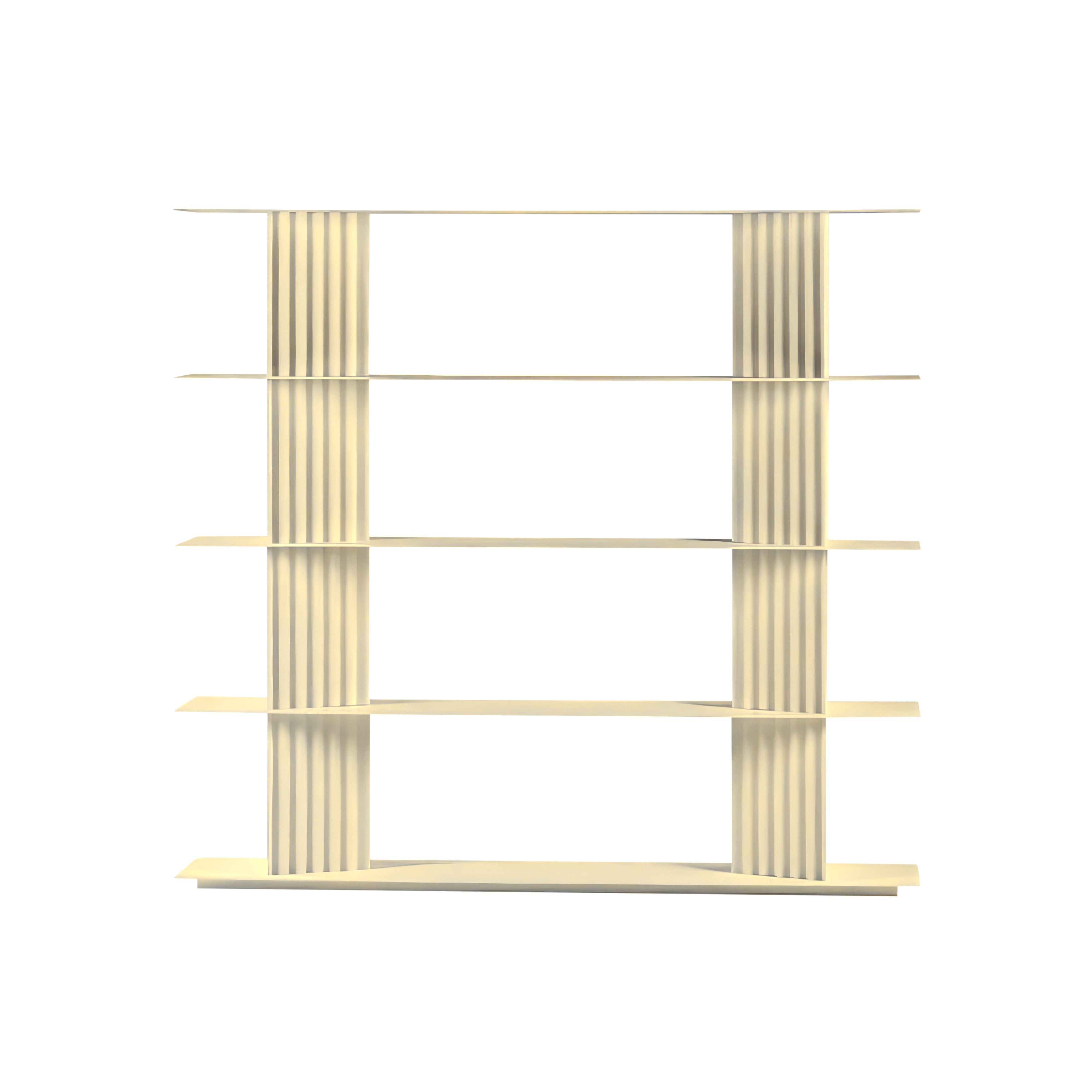 Plec Shelving: Small + High + Light Ivory