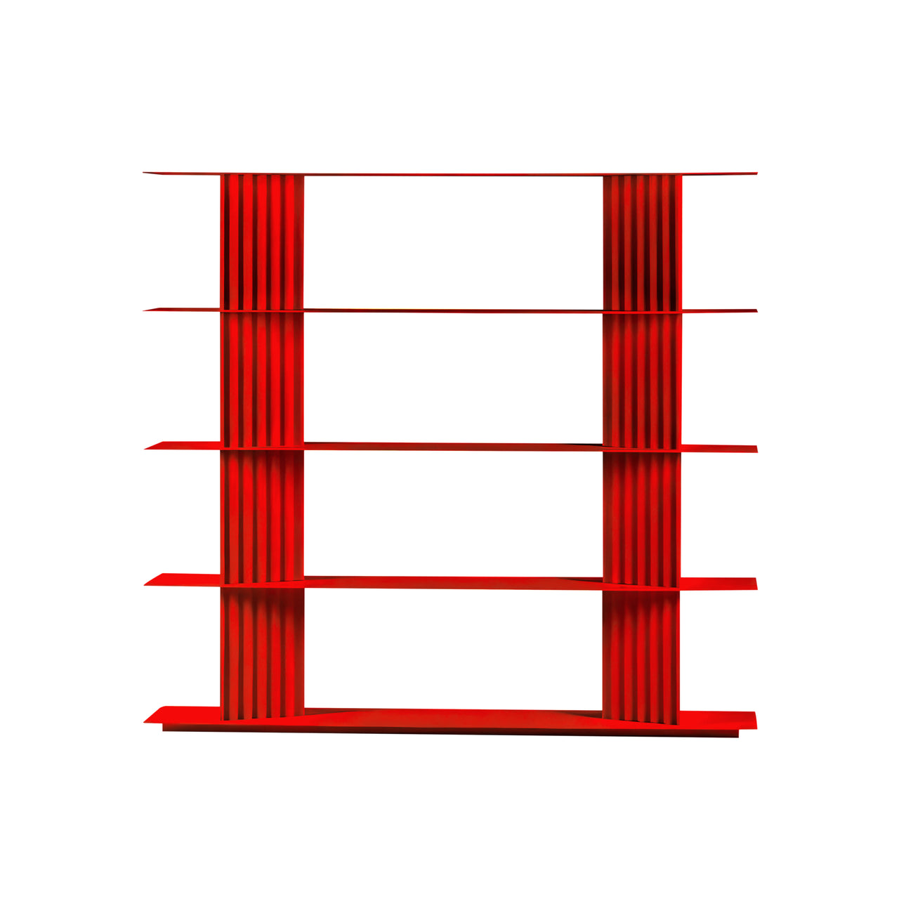 Plec Shelving: Small + High + Traffic Red