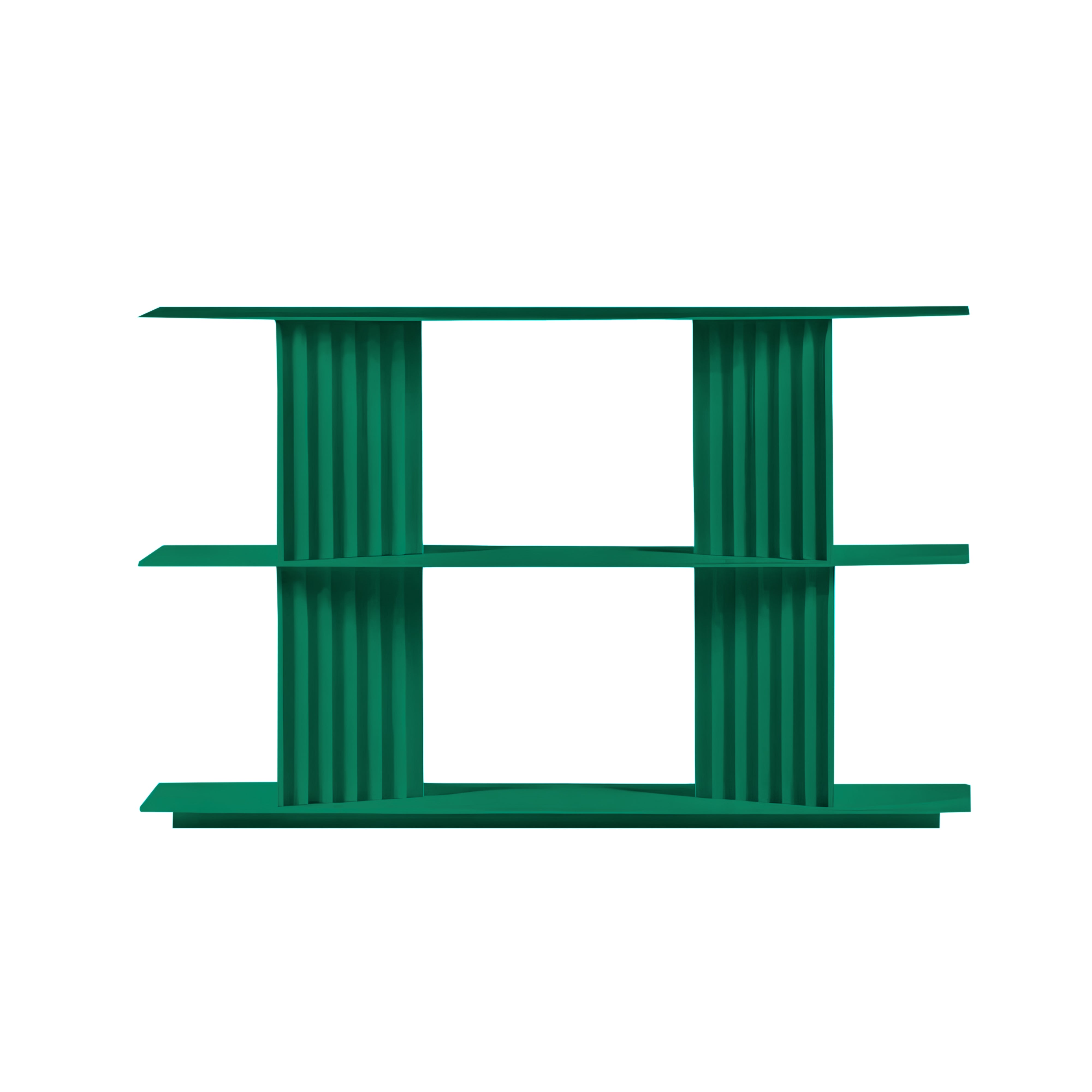 Plec Shelving: Extra Small + Low + Emerald Green