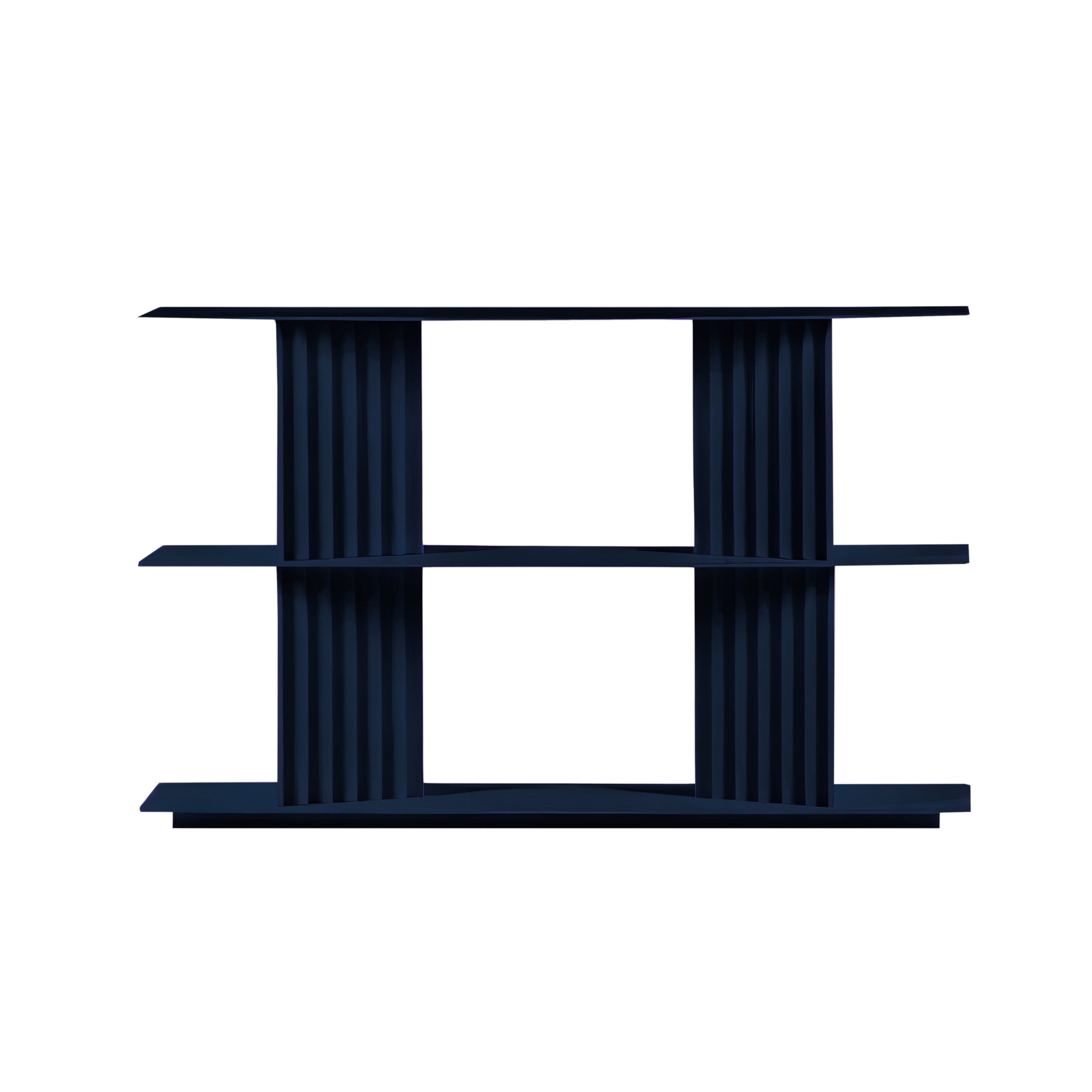 Plec Shelving: Extra Small + Low + Steel Blue