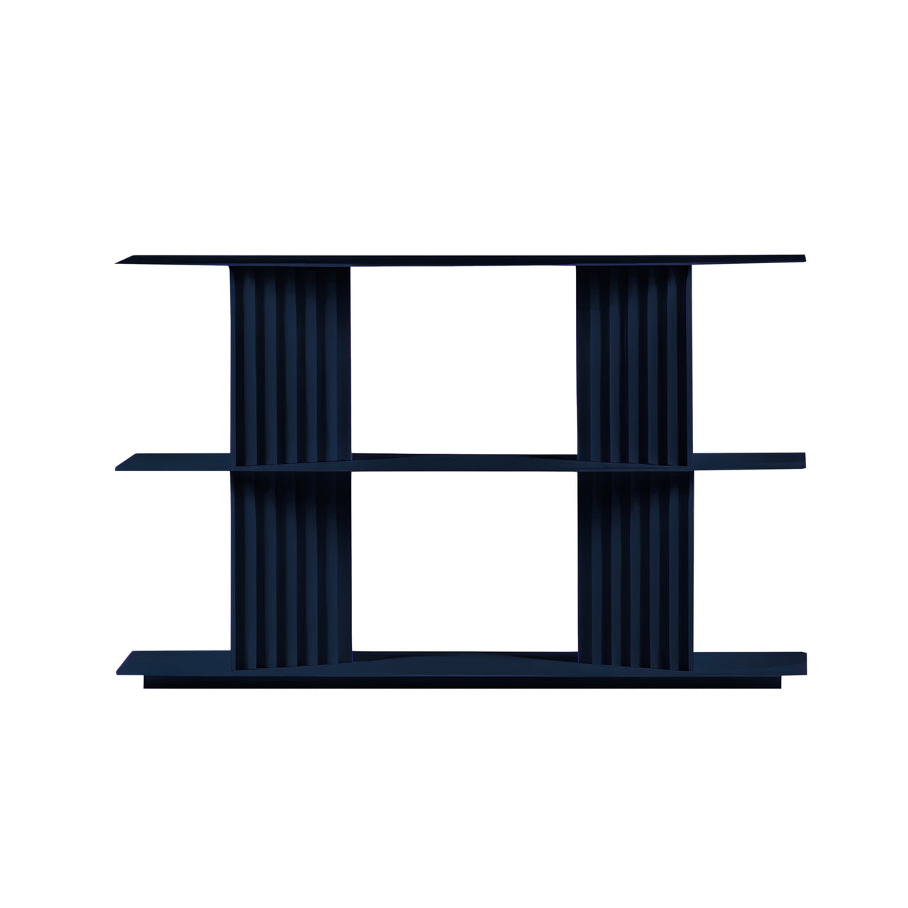 Plec Shelving: Extra Small + Low + Steel Blue