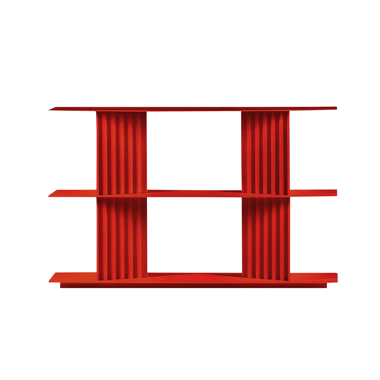 Plec Shelving: Extra Small + Low + Traffic Red