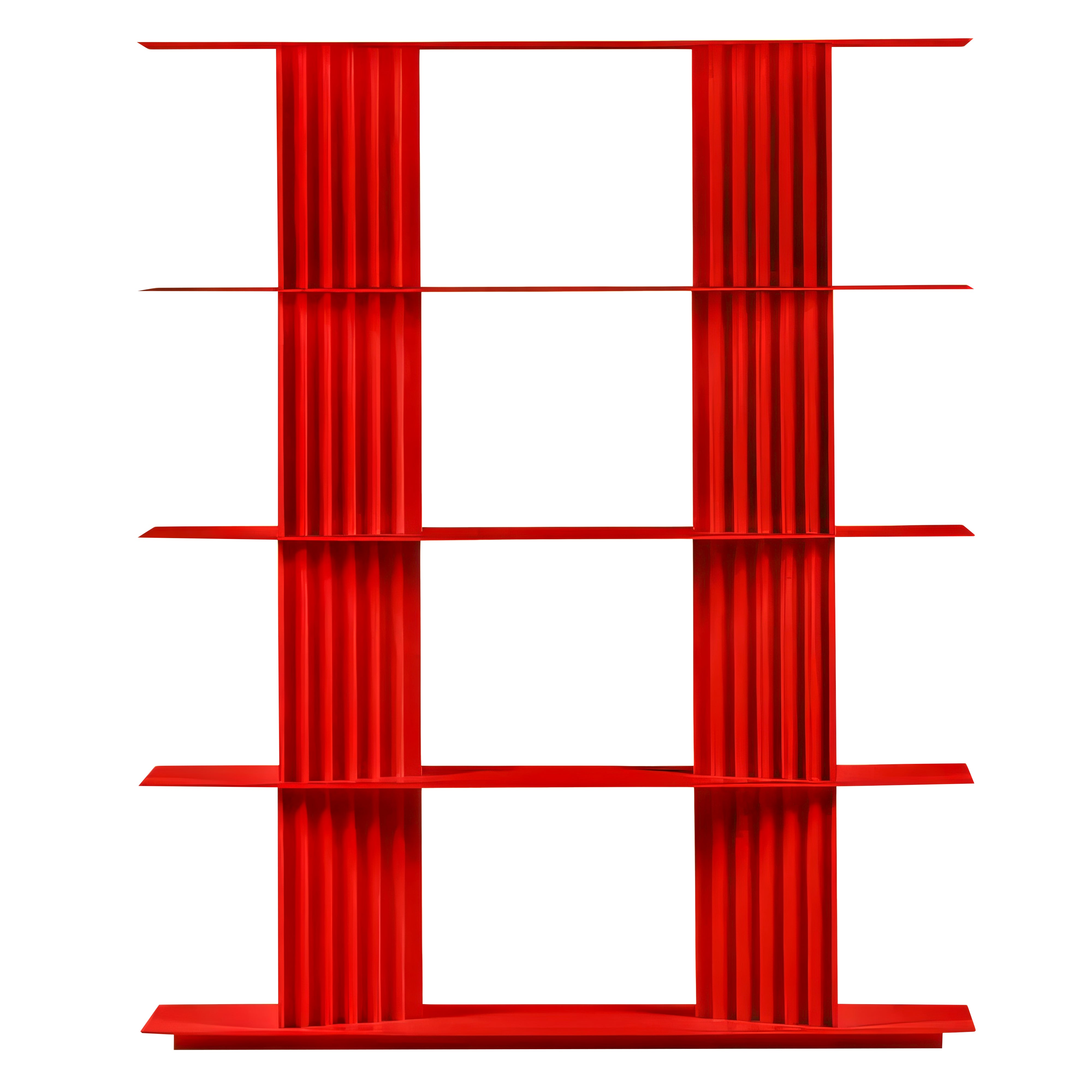 Plec Shelving: Extra Small + High + Traffic Red