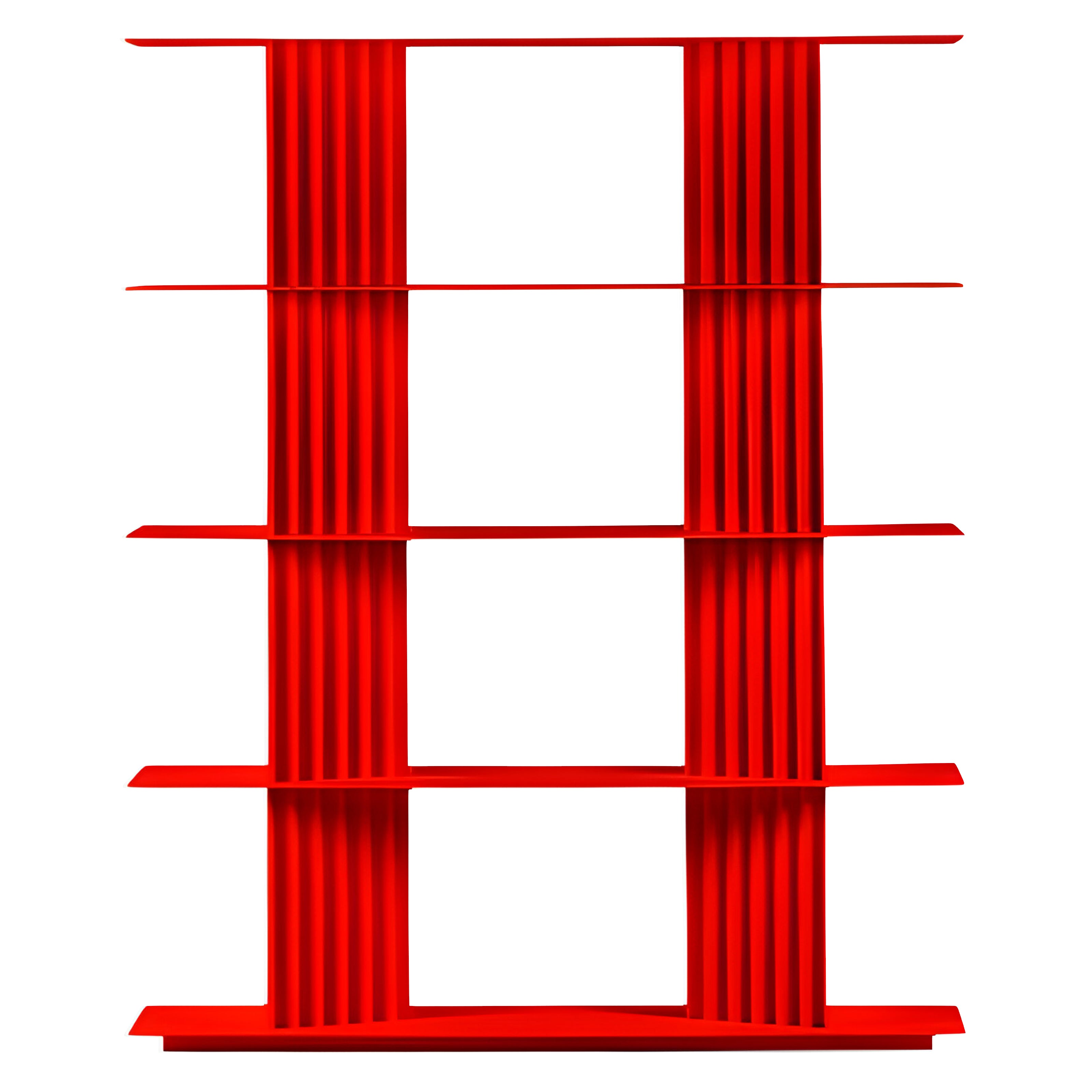 Plec Shelving: Extra Small + High + Traffic Red
