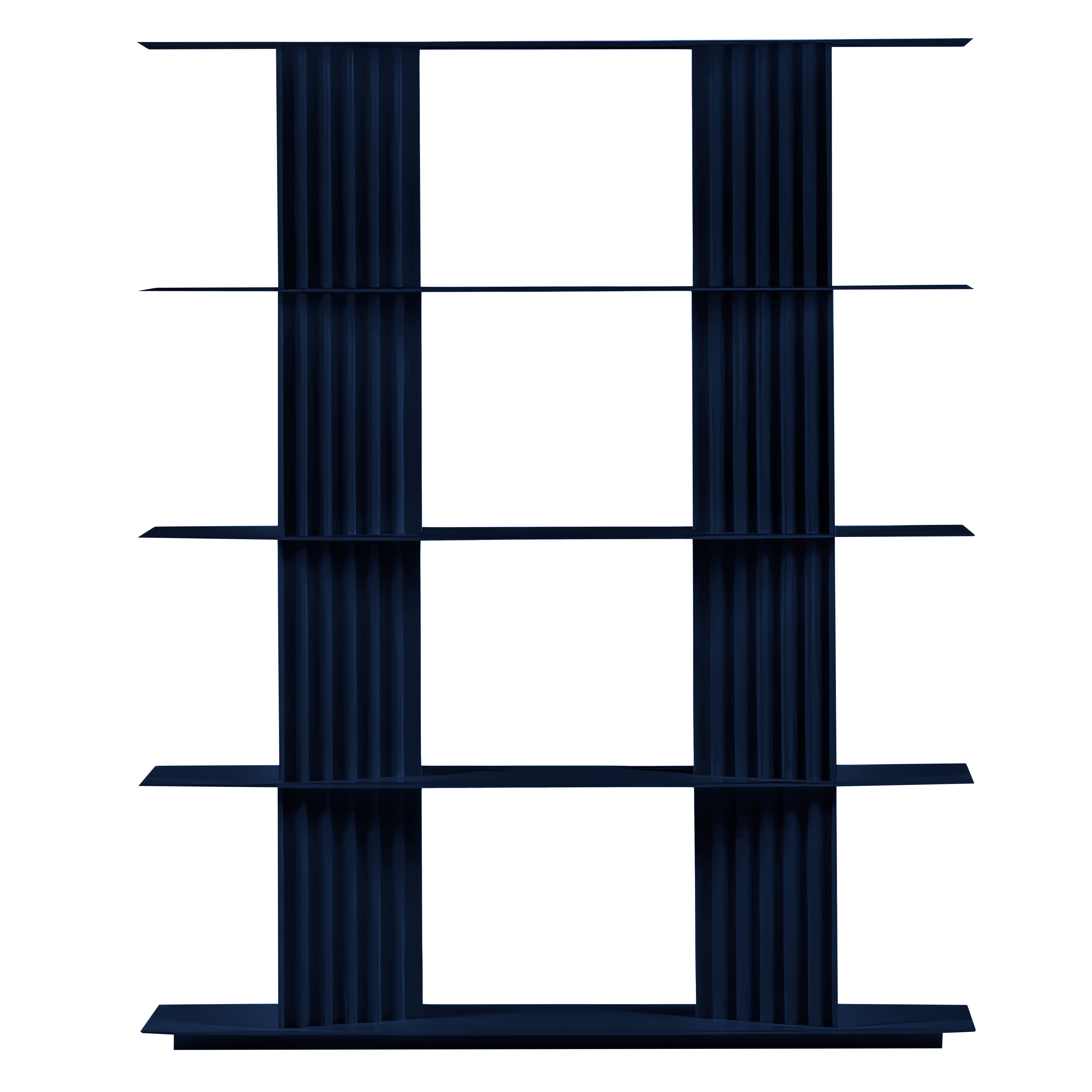 Plec Shelving: Extra Small + High + Steel Blue