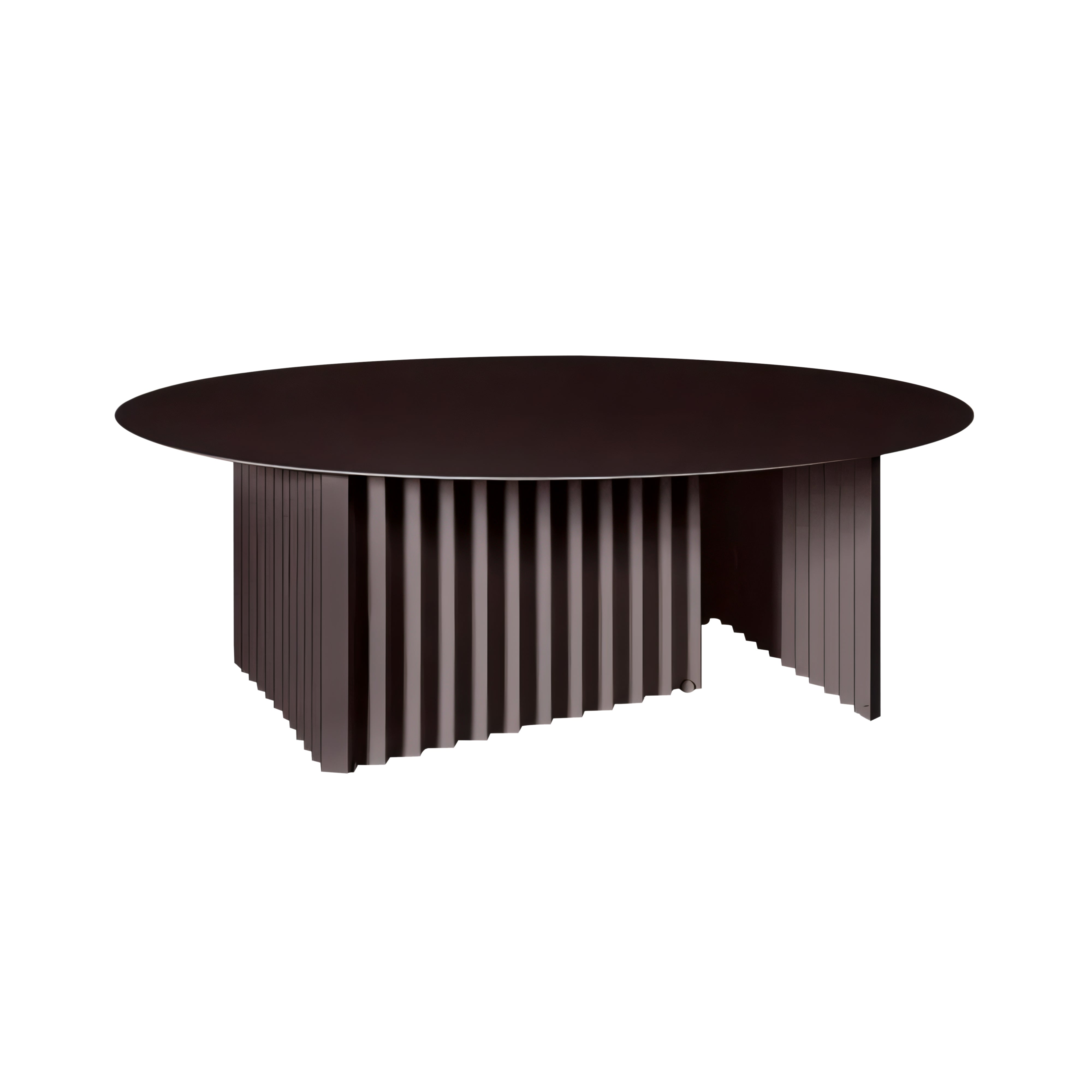 Plec Round Occasional Table: Steel + Large - 35.4