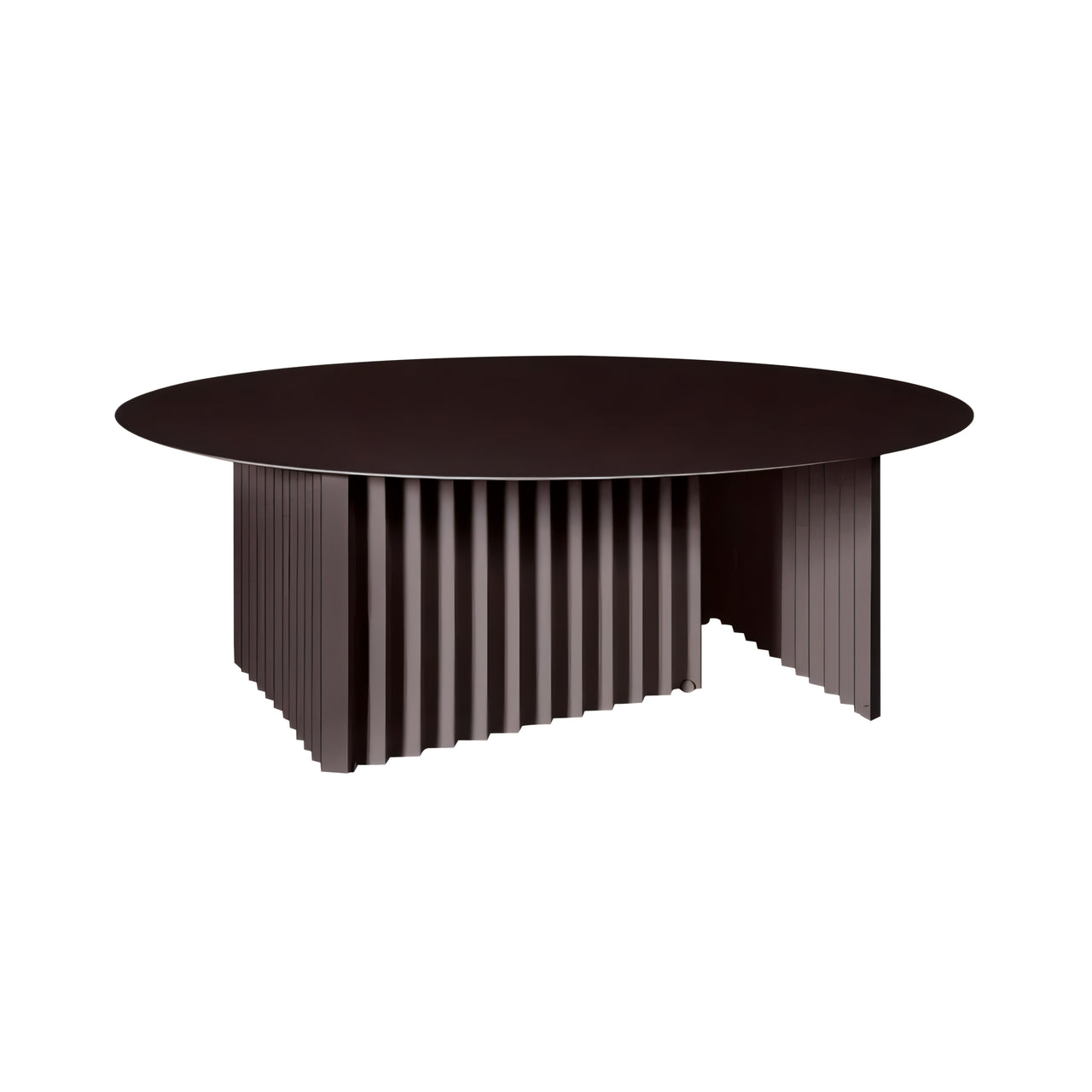 Plec Round Occasional Table: Steel + Large - 35.4