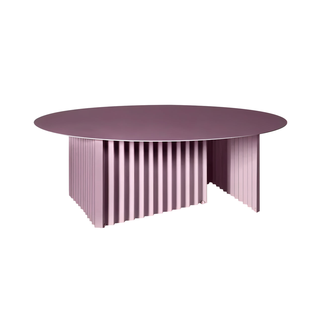 Plec Round Occasional Table: Steel + Large - 35.4
