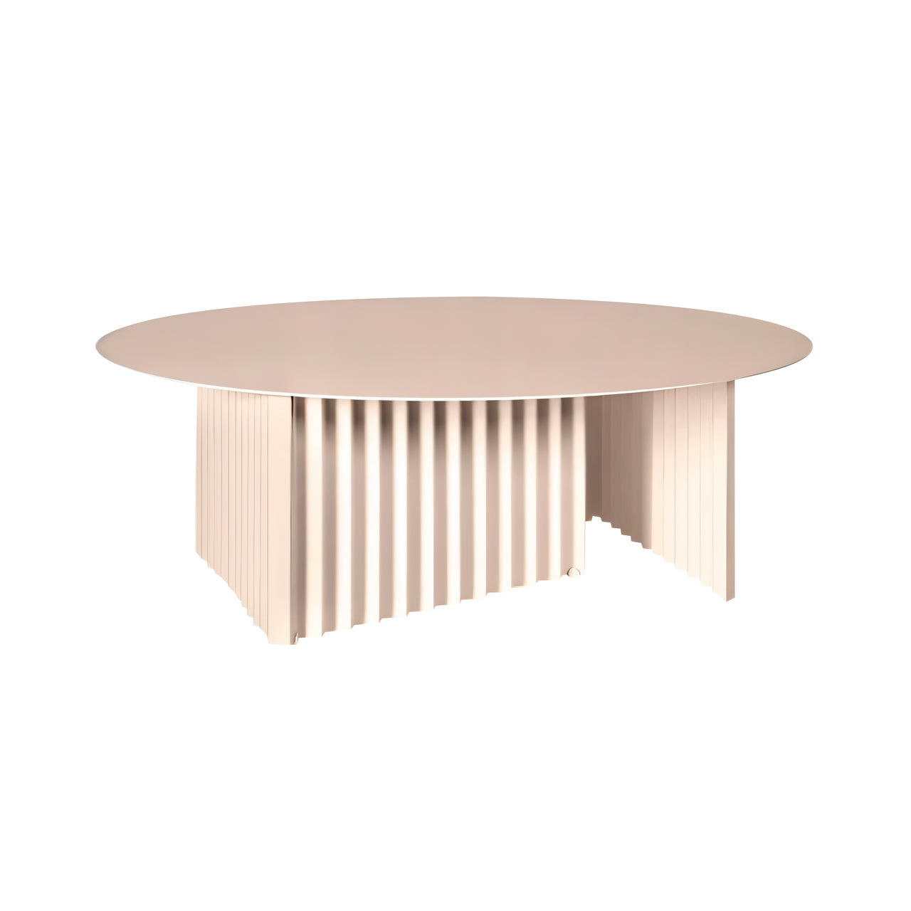 Plec Round Occasional Table: Steel + Large - 35.4