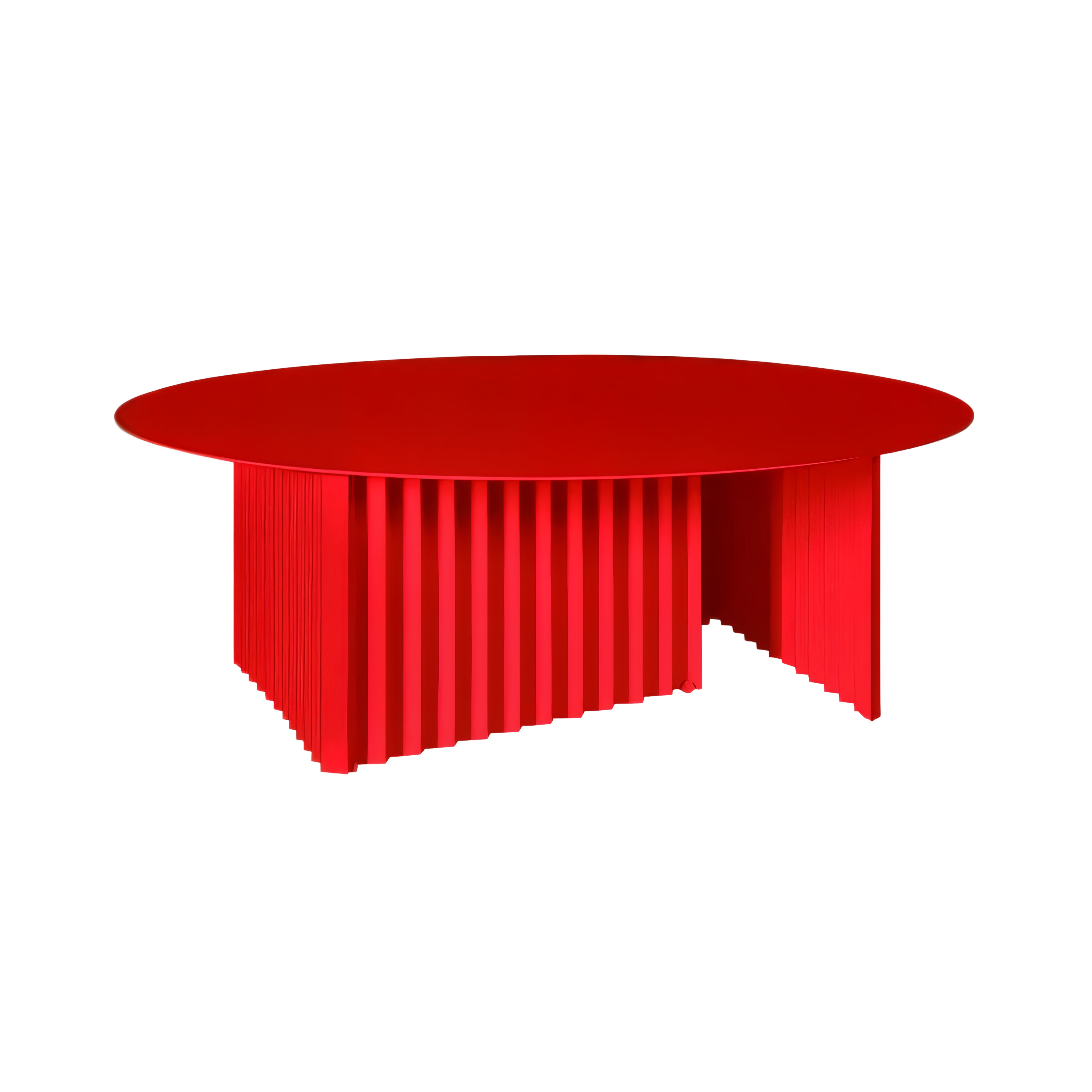 Plec Round Occasional Table: Steel + Large - 35.4