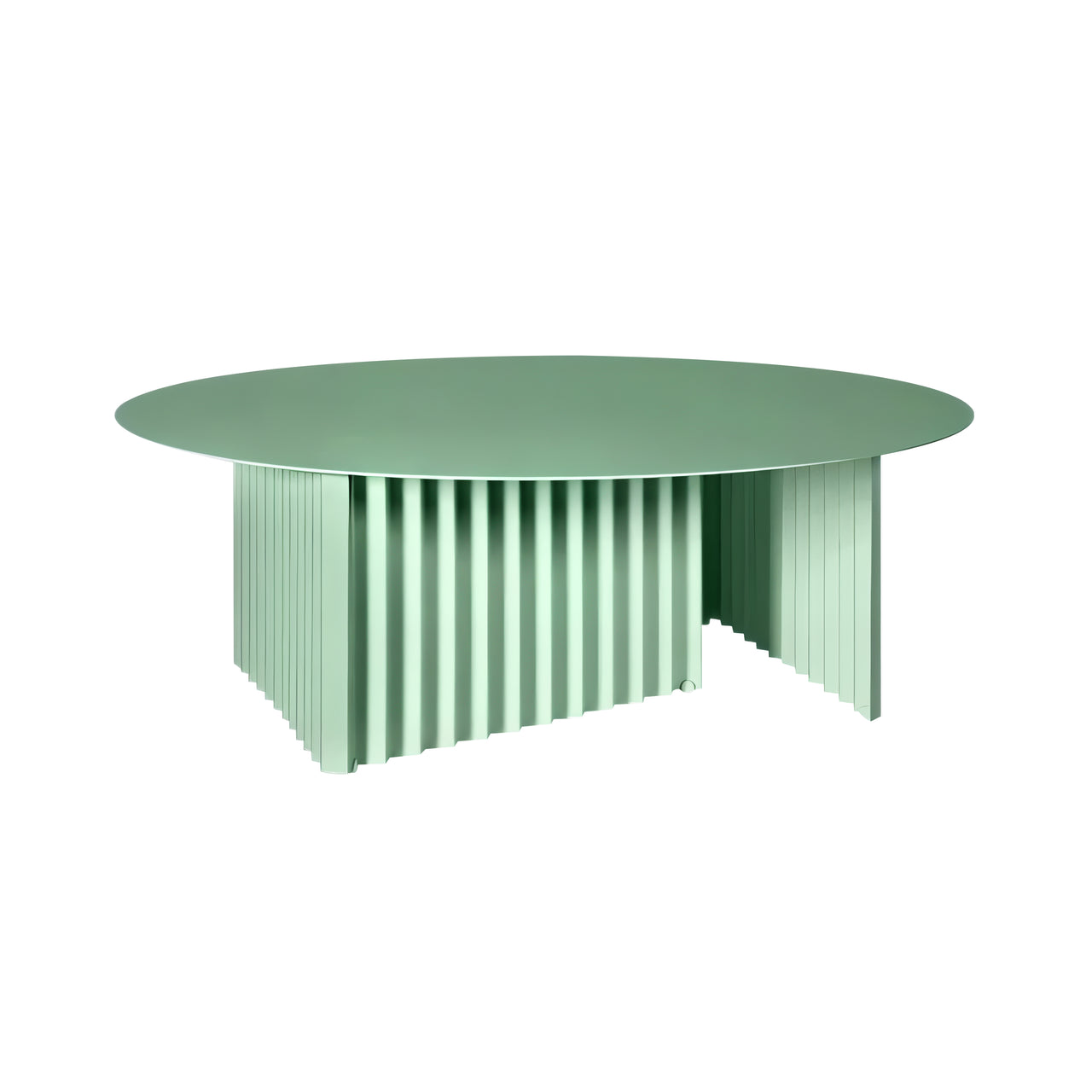 Plec Round Occasional Table: Steel + Large - 35.4