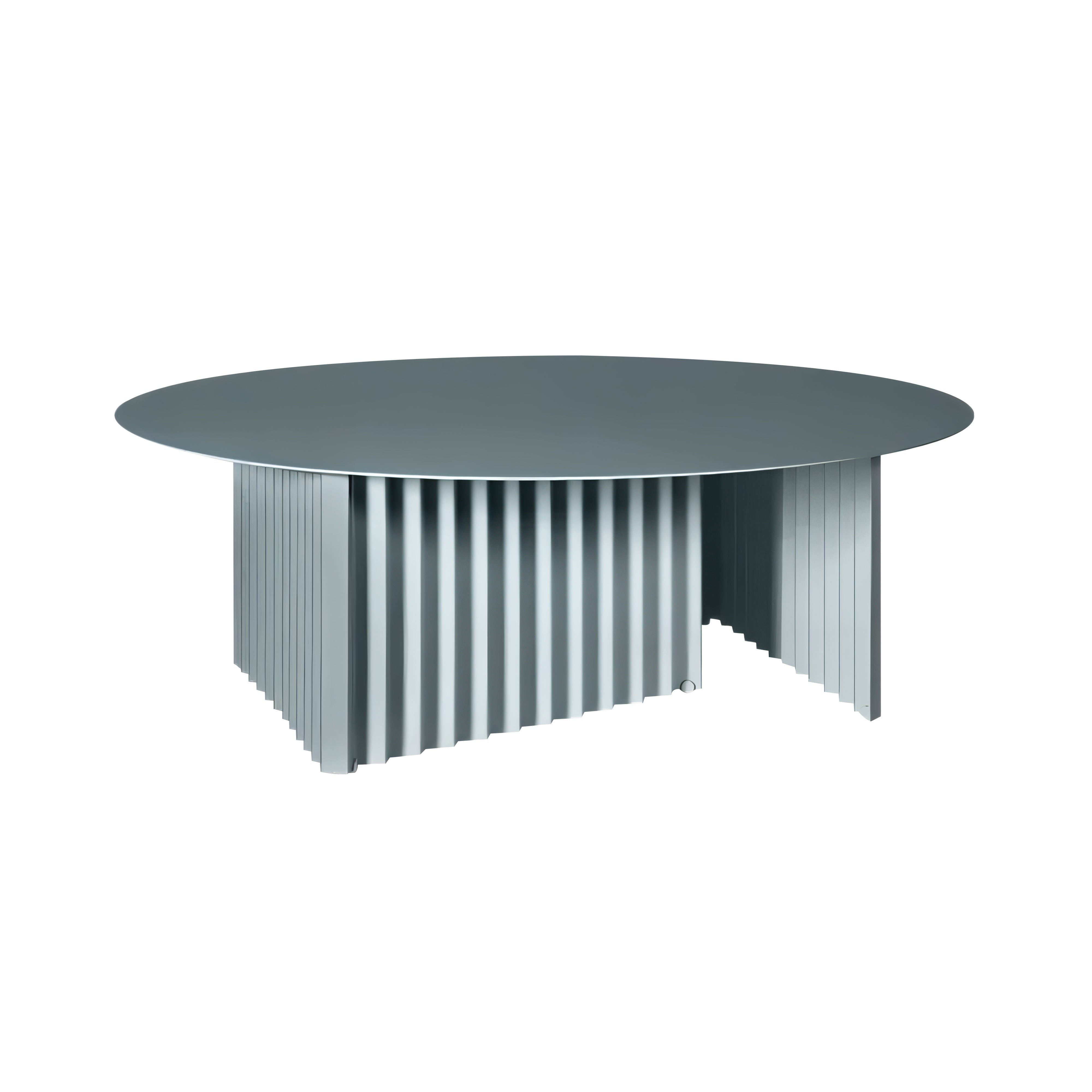 Plec Round Occasional Table: Steel + Large - 35.4