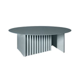 Plec Round Occasional Table: Steel + Large - 35.4