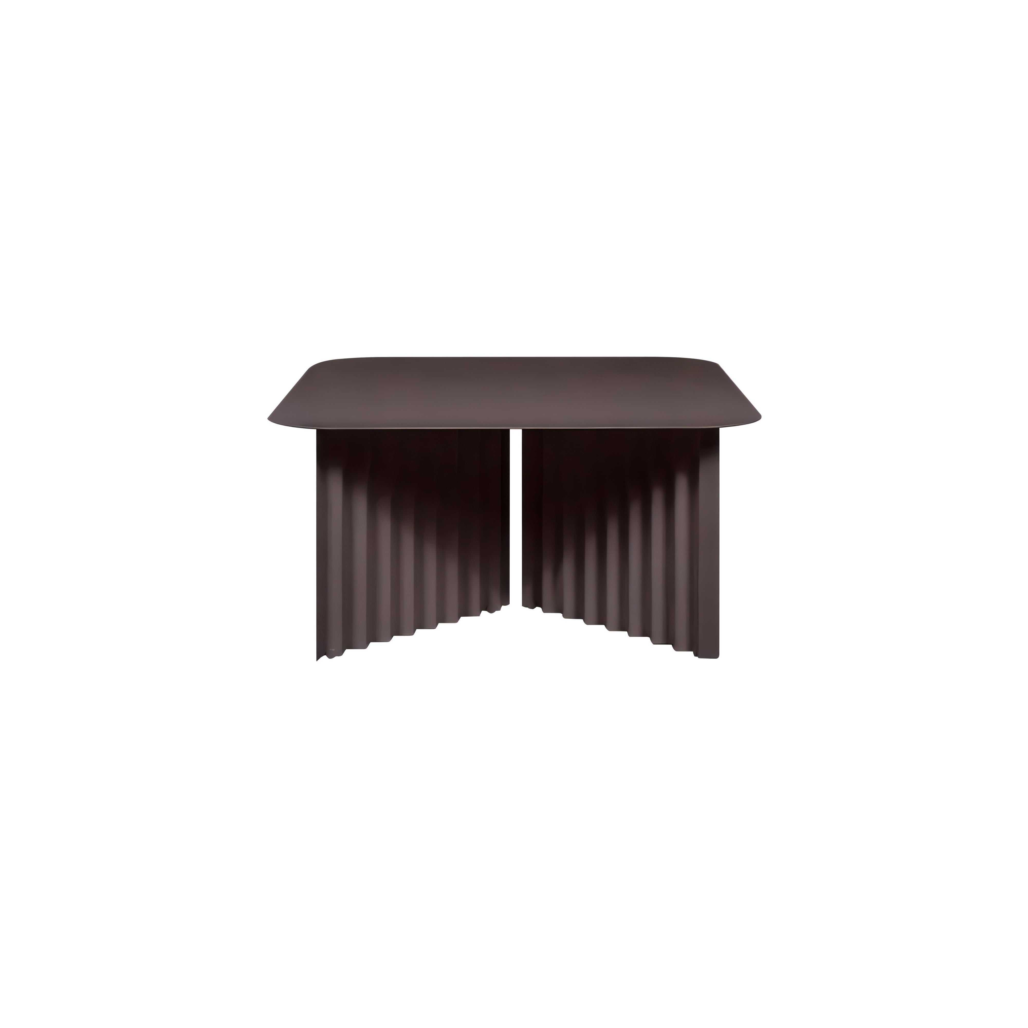 Plec Rectangular Occasional Table: Steel + Medium - 27.6