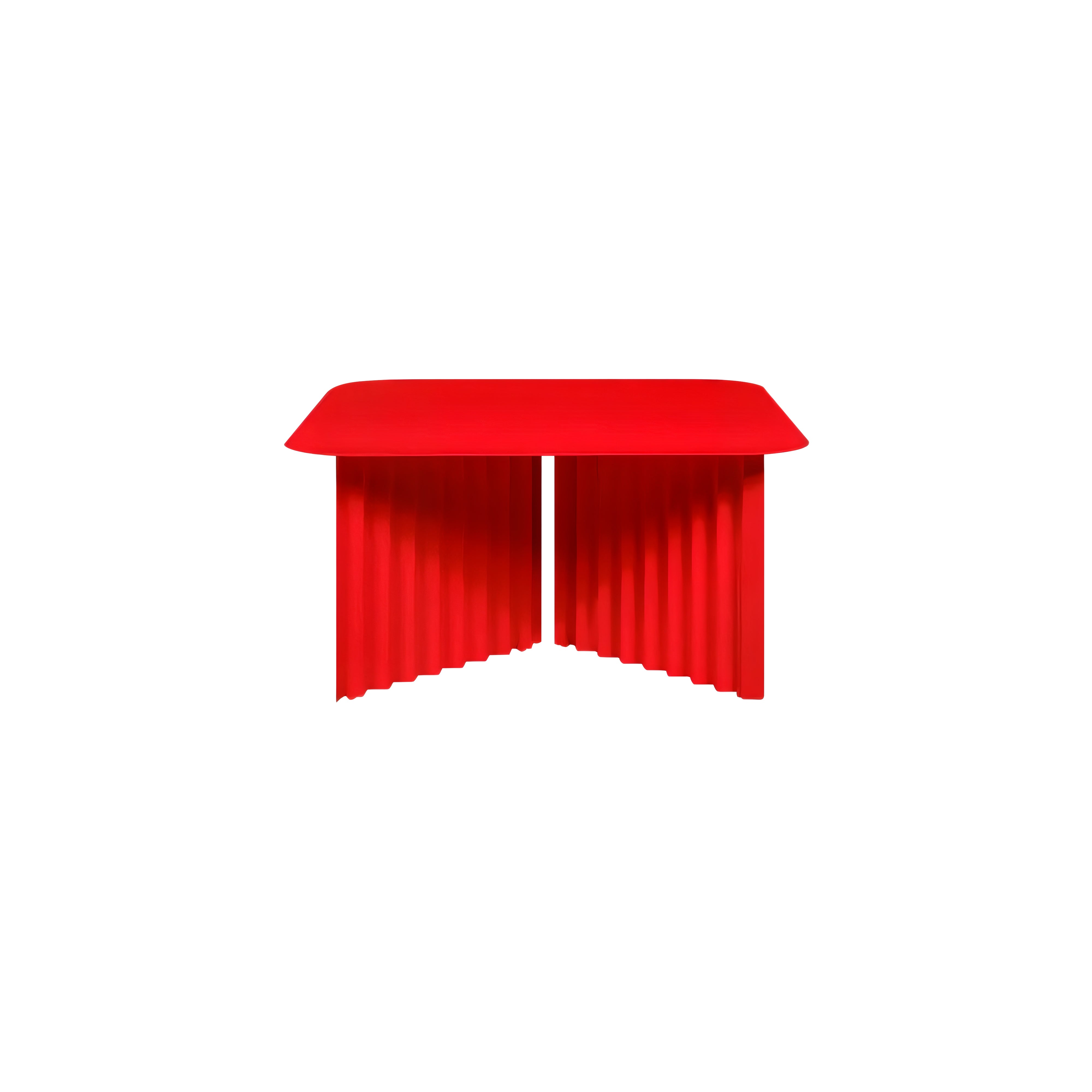Plec Rectangular Occasional Table: Steel + Medium - 27.6
