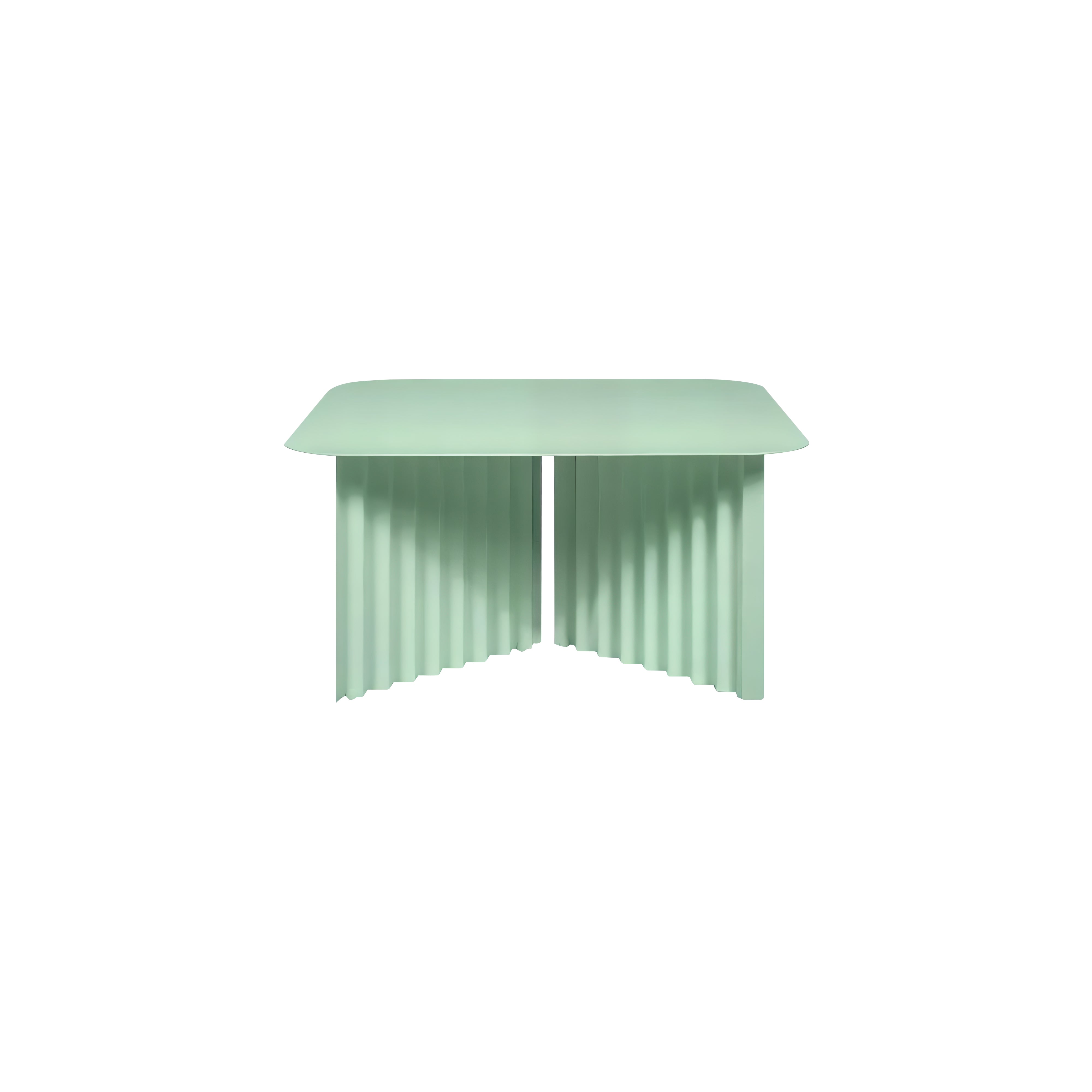 Plec Rectangular Occasional Table: Steel + Medium - 27.6