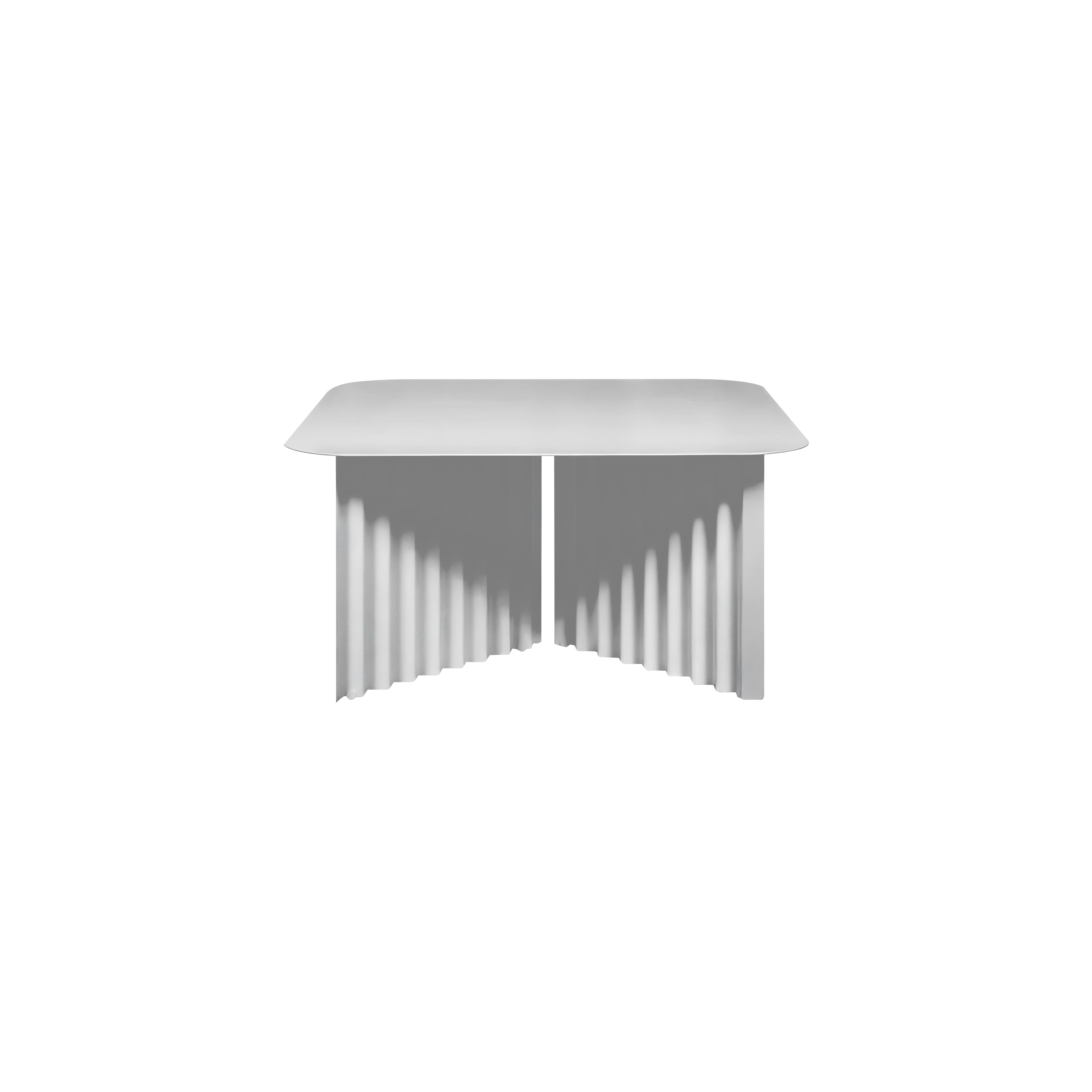 Plec Rectangular Occasional Table: Steel + Medium - 27.6