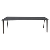 Pluralis Tapered Table: Mauve Brown Linoleum + Polished Aluminum