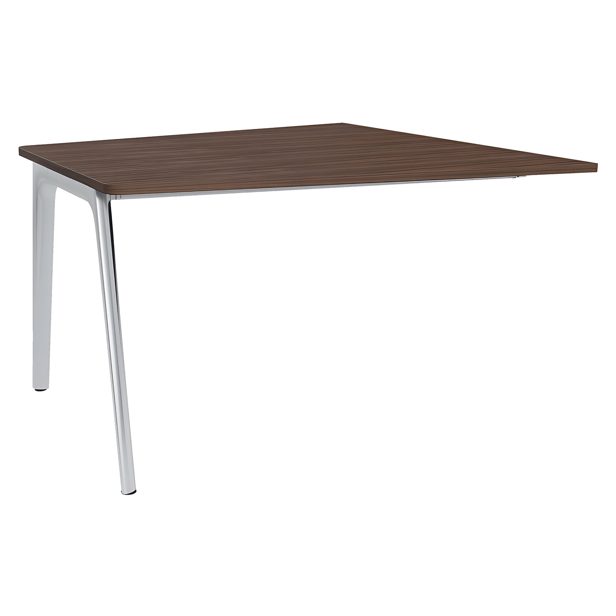 Pluralis Wall Mounted Table: Walnut Veneer + Polished Aluminum