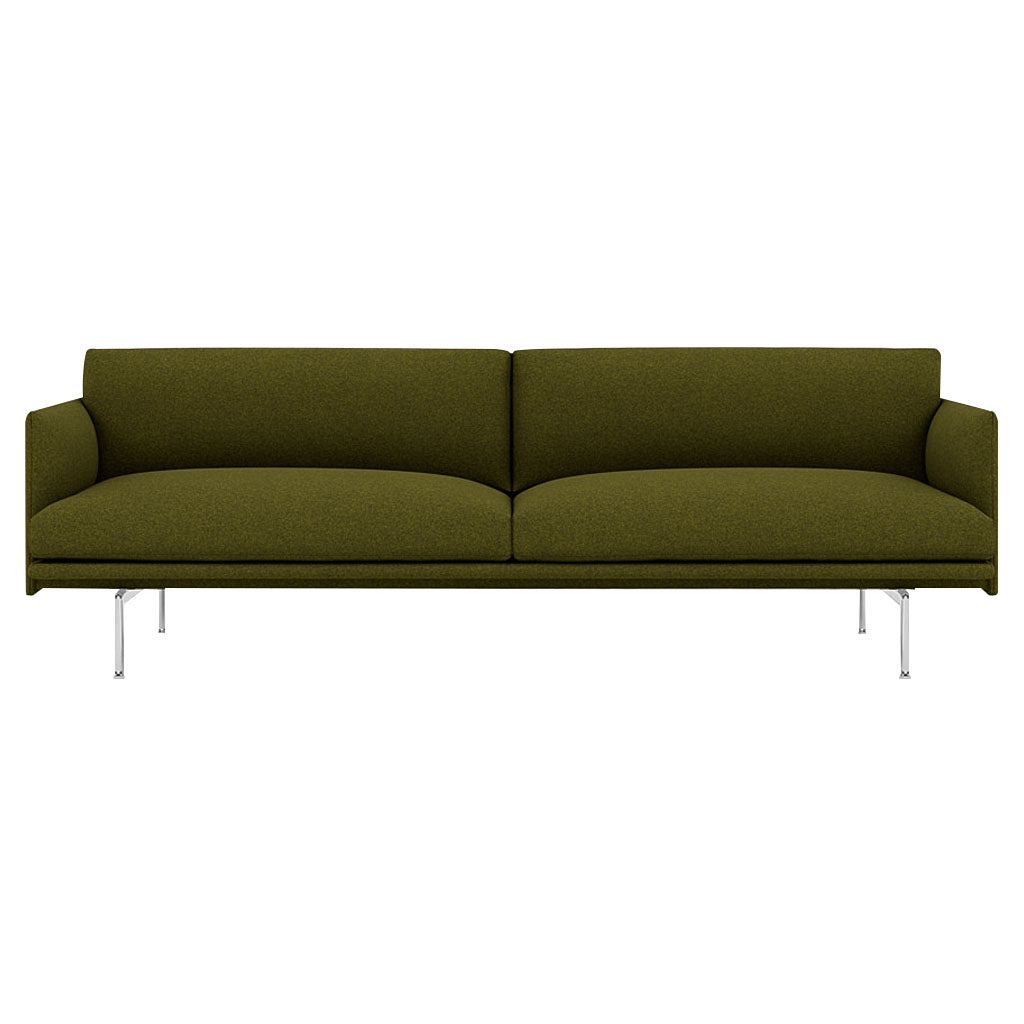 Outline 3-Seater Sofa: Polished Aluminum