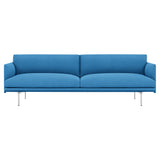 Outline 3-Seater Sofa: Polished Aluminum