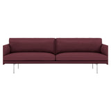 Outline 3-Seater Sofa: Polished Aluminum