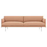 Outline 3-Seater Sofa: Polished Aluminum