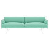 Outline 3-Seater Sofa: Polished Aluminum