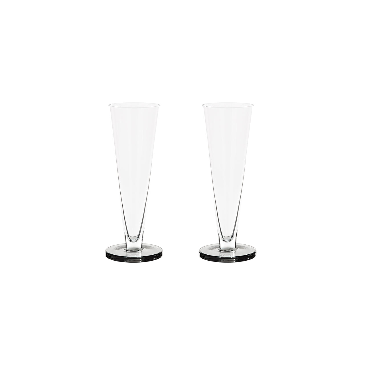 Puck Flute Glasses: Set of 2