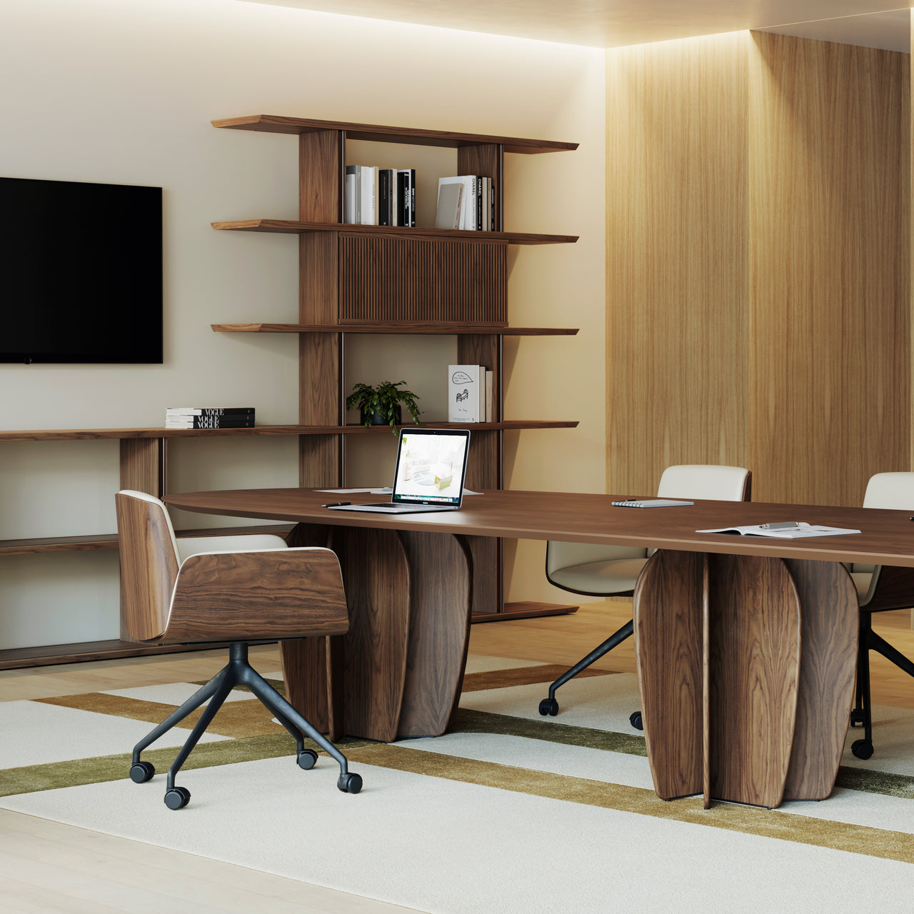 Hug 4 Star Swivel Base Chair: Front Upholstered + Castors