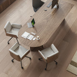 Hug 4 Star Swivel Base Chair: Front Upholstered + Castors