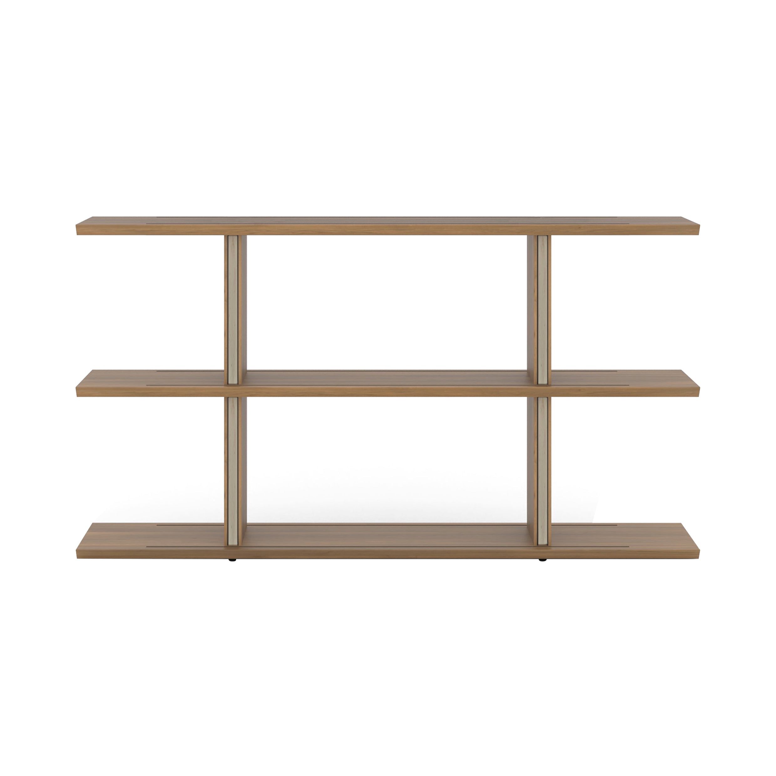 Stockholm Shelf: Composition 2 + Walnut Stained Walnut + Anodized Aluminum Bronze