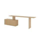Velasca Desk: 2 Doors + Whitened Oak + Whitened Oak