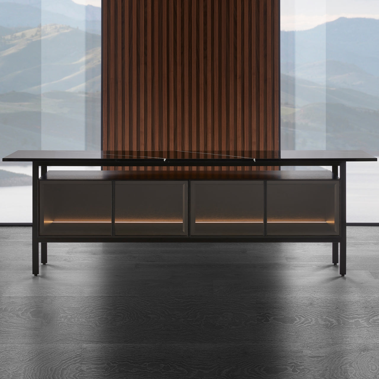 Chicago Glass Door Sideboard: Small