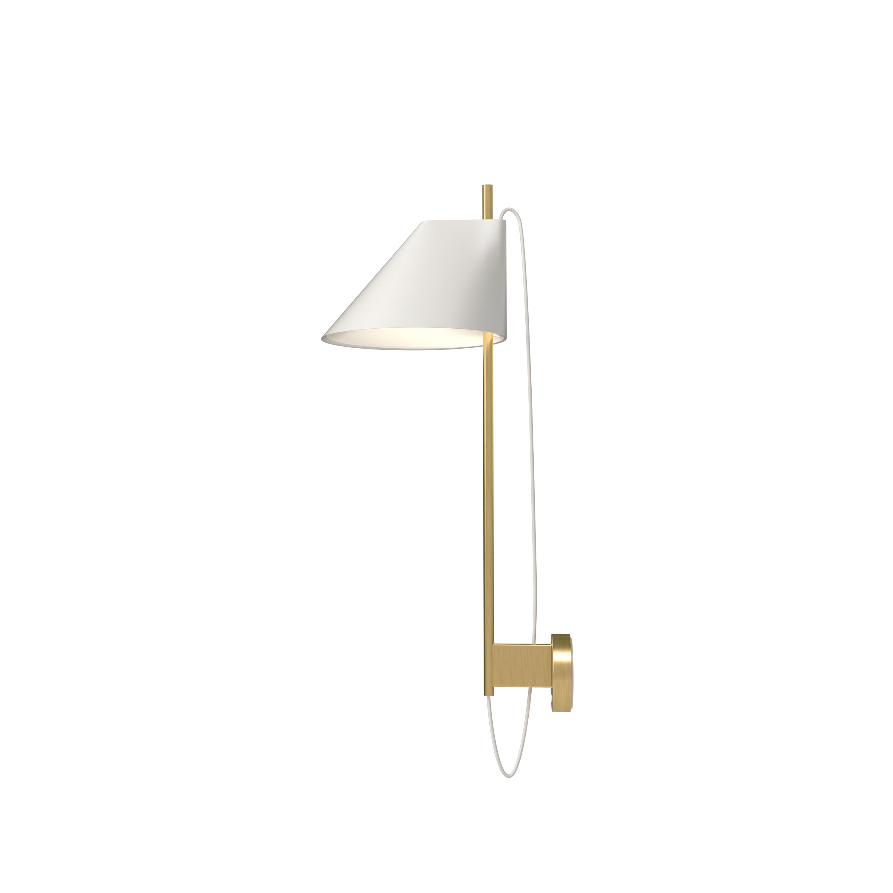 Yuh Wall Lamp: White + Brass