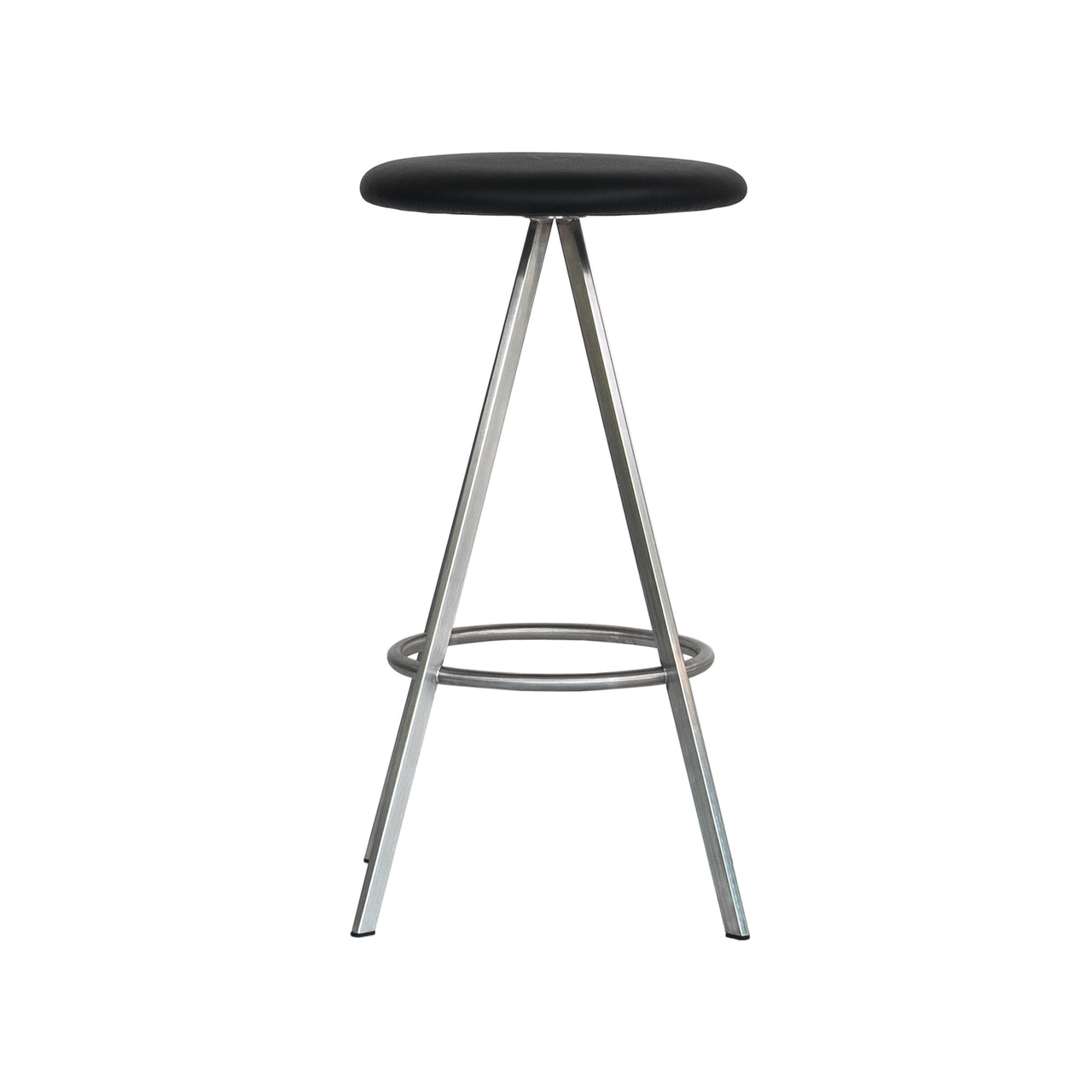 Quad-Space Bar + Counter Stool: Counter + Black Leather