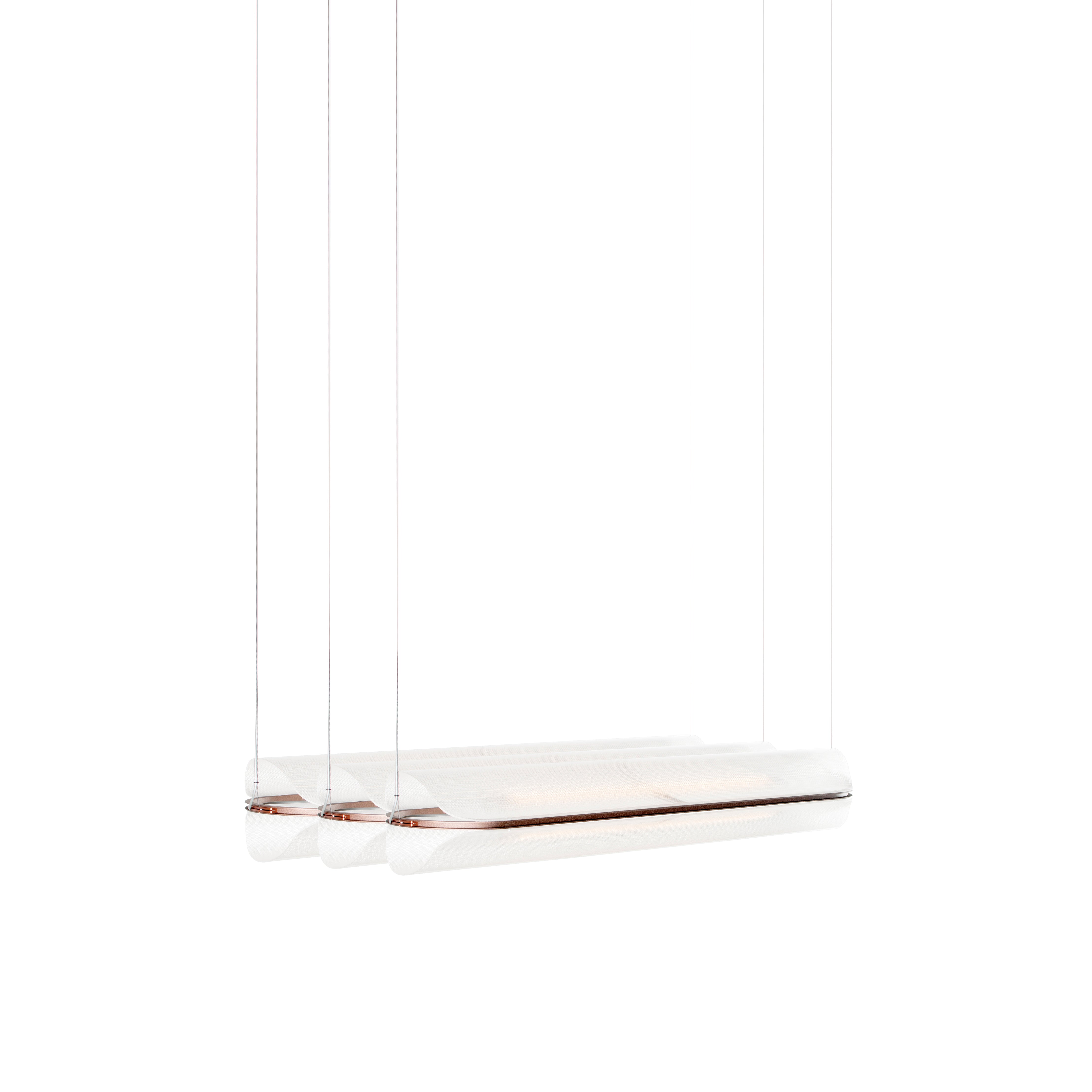 Vale System X-Axis Pendant Light: Horizontal + Side-to-Side + Vale 3 + Rust