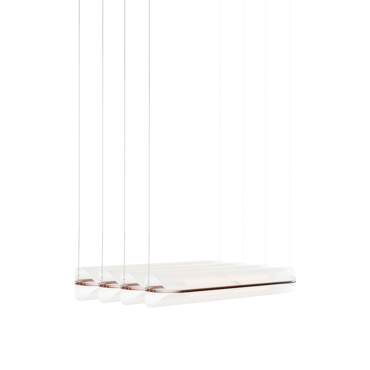 Vale System X-Axis Pendant Light: Horizontal + Side-to-Side + Vale 4 + Rust