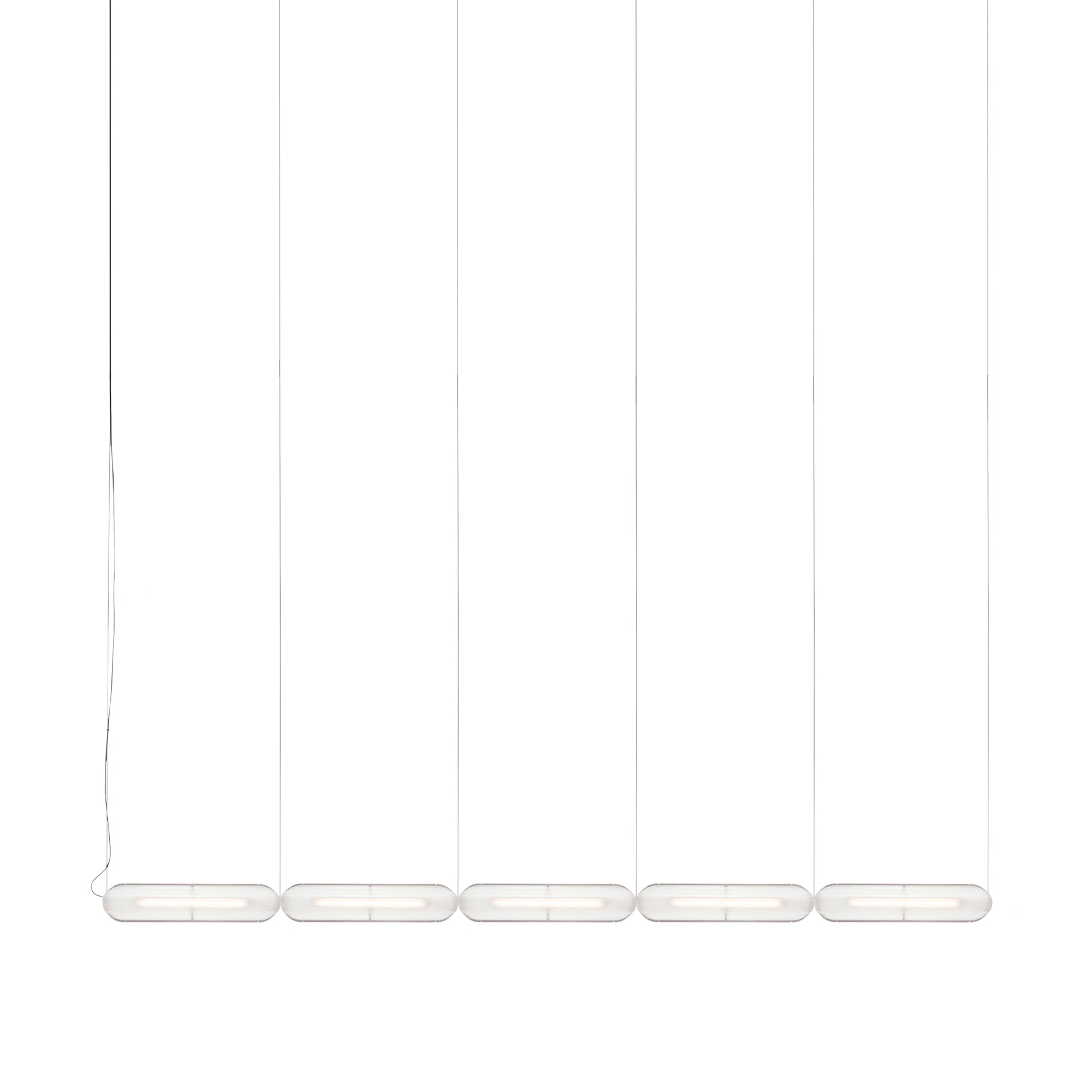 Vale System Y-Axis Pendant Light: Horizontal + End-to-End + Vale 5 + Rust