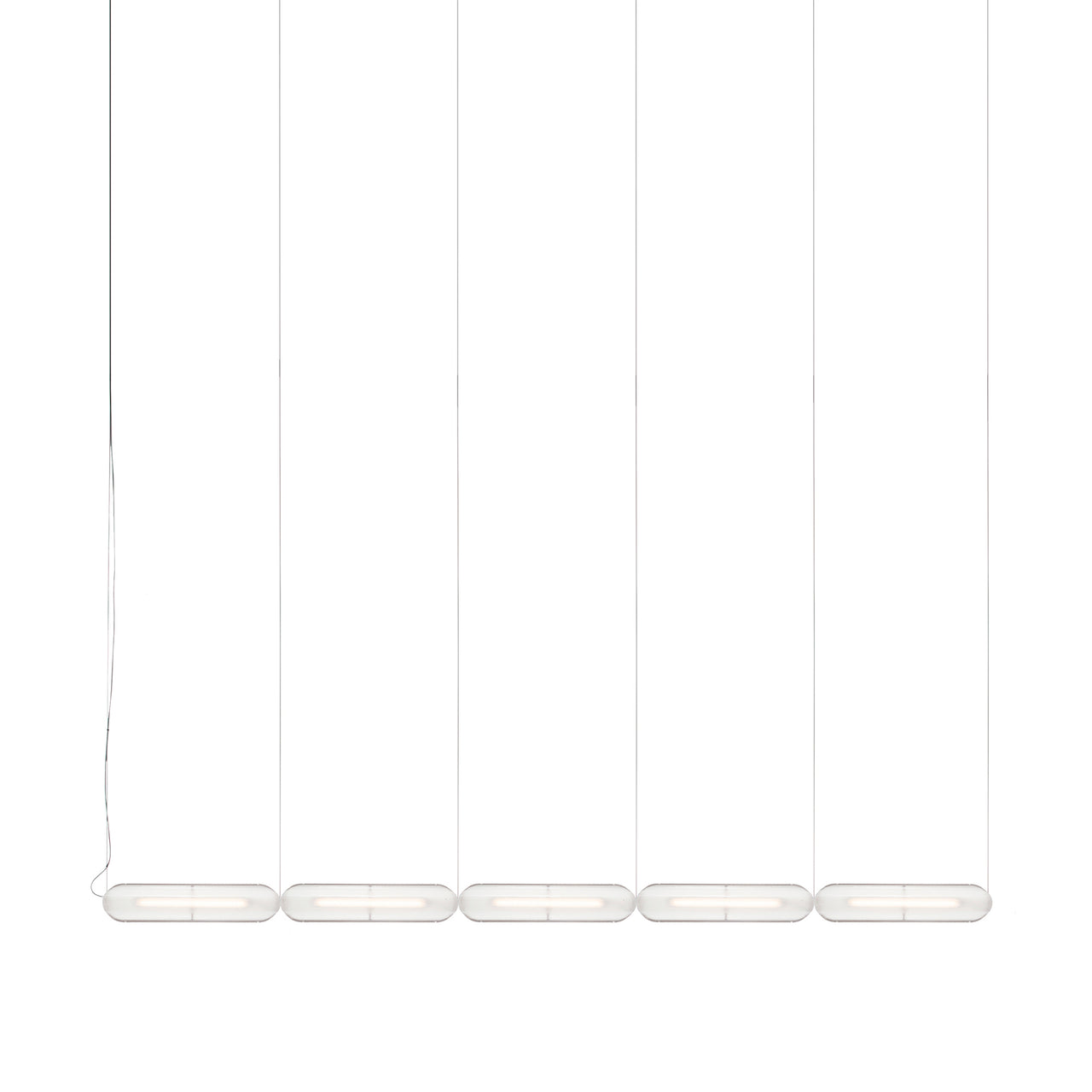 Vale System Y-Axis Pendant Light: Horizontal + End-to-End + Vale 5 + Rust