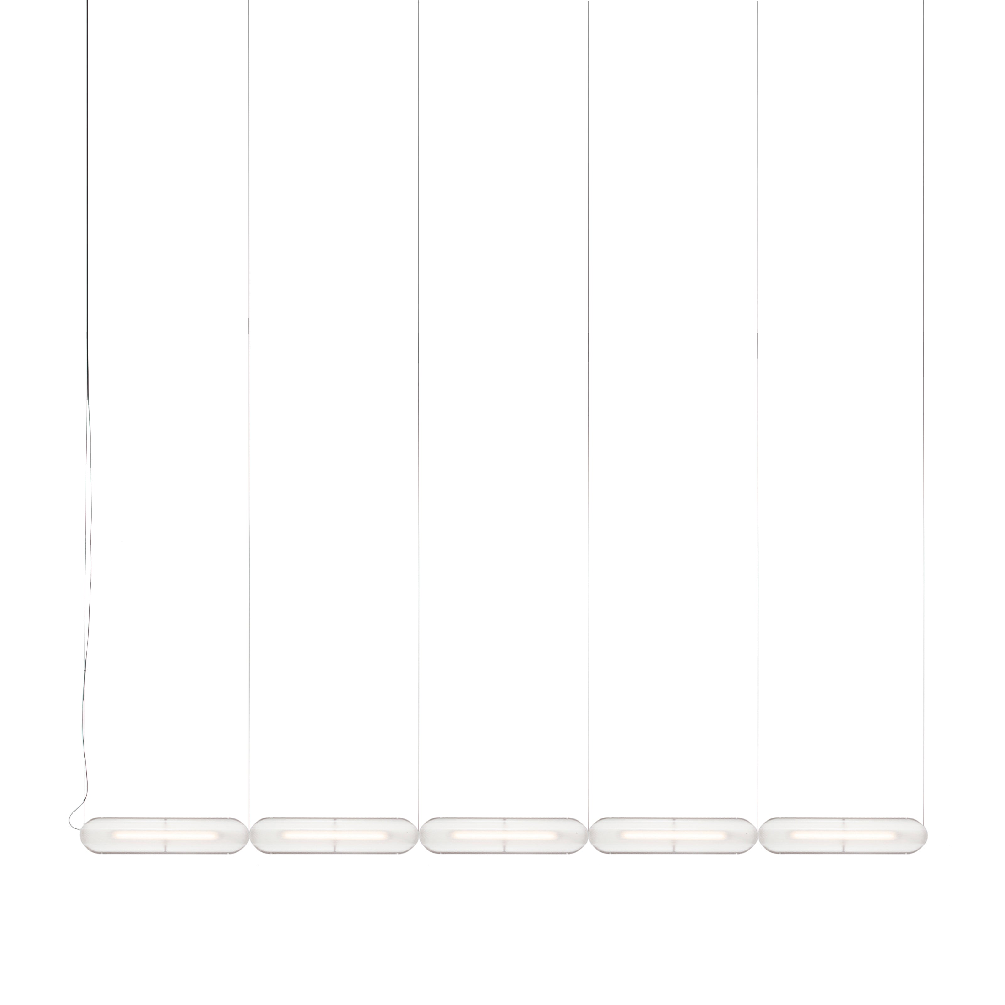 Vale System Y-Axis Pendant Light: Horizontal + End-to-End + Vale 5 + Rust