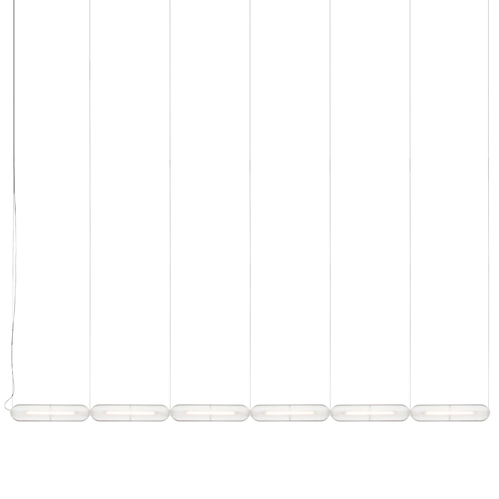 Vale System Y-Axis Pendant Light: Horizontal + End-to-End + Vale 6 + Rust