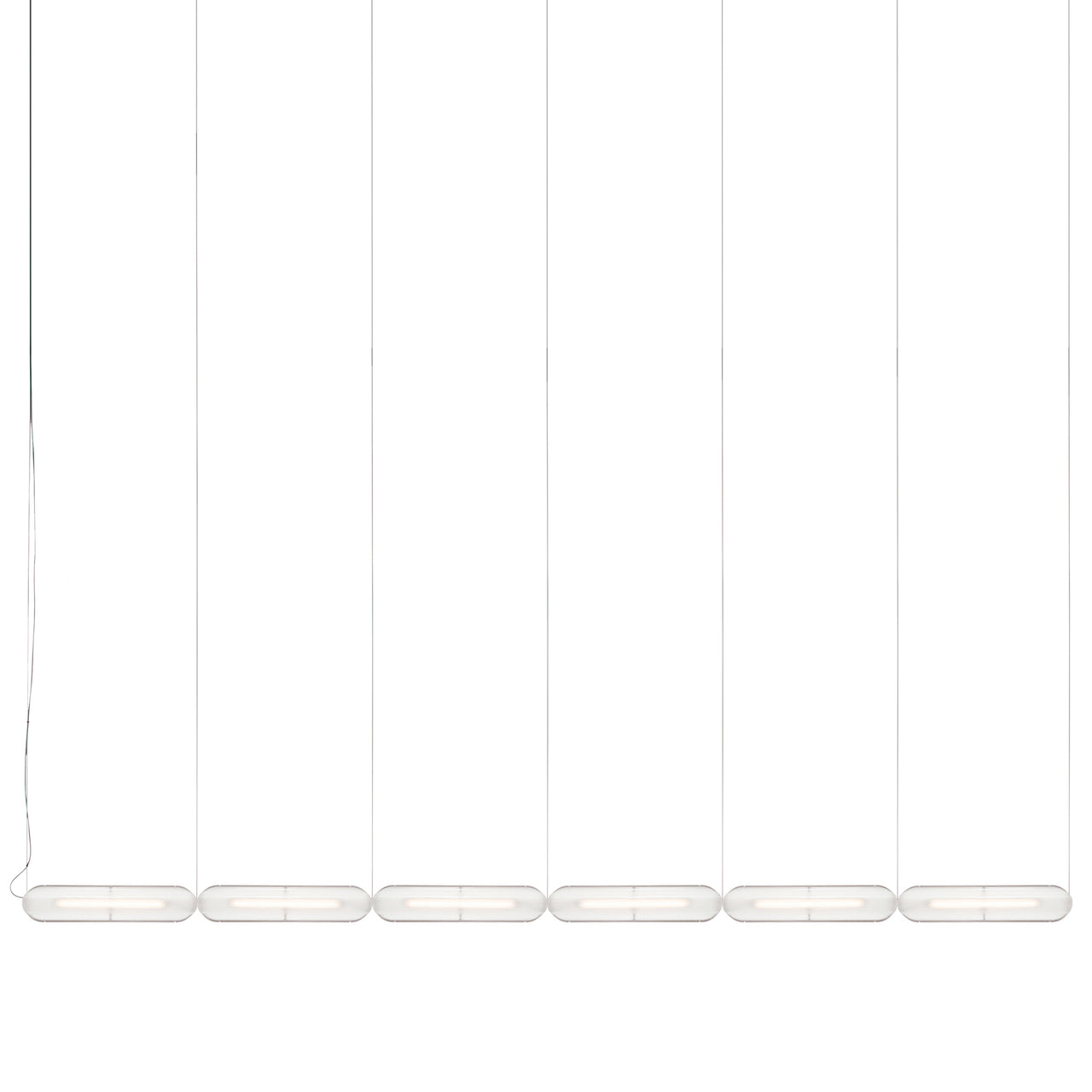 Vale System Y-Axis Pendant Light: Horizontal + End-to-End + Vale 6 + Rust