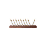 Migration Menorah: Walnut + Brass