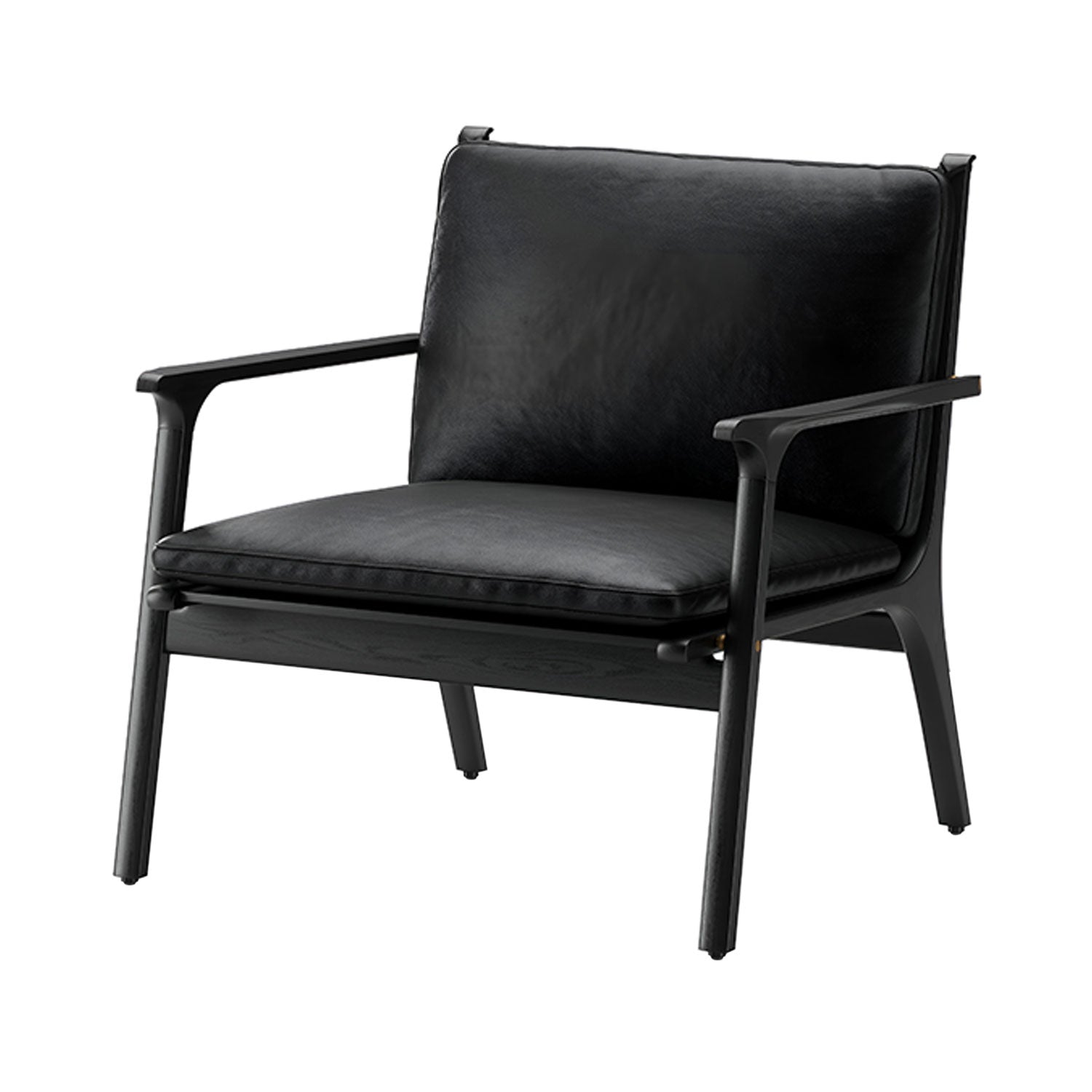 Ren Lounge Chair: Large + Black Oak