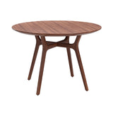 Ren Round Dining Table: Dark Brown Oak