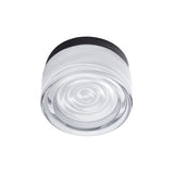 Ripple Flush Mount: White Interior + Black Anodized