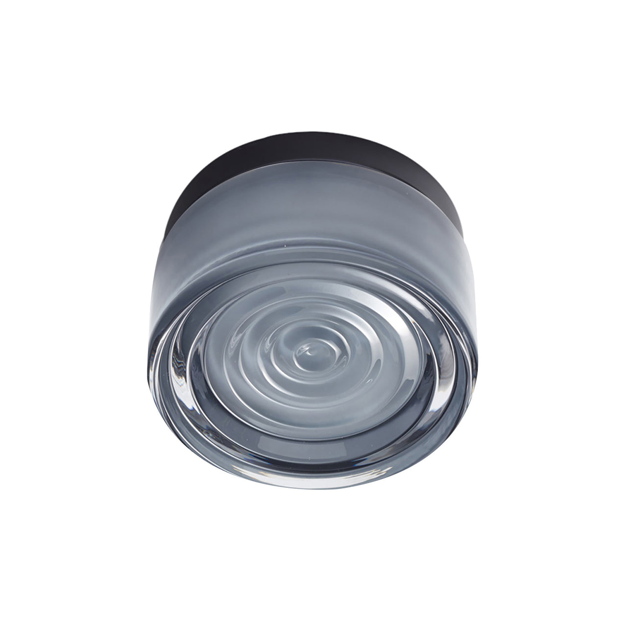 Ripple Flush Mount: Smoked + Black Anodized